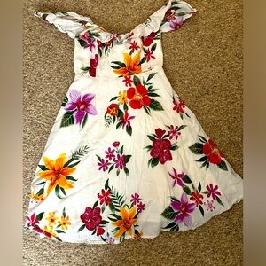 Old Navy Cami Short Sleeve Ruffle Neck Midi Dress